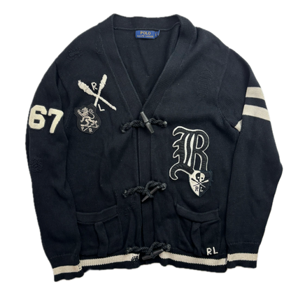 Polo Ralph Lauren Black Toggle Varsity Cardigan - S