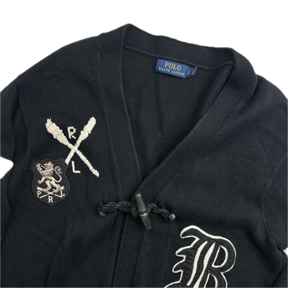 Polo Ralph Lauren Black Toggle Varsity Cardigan - S