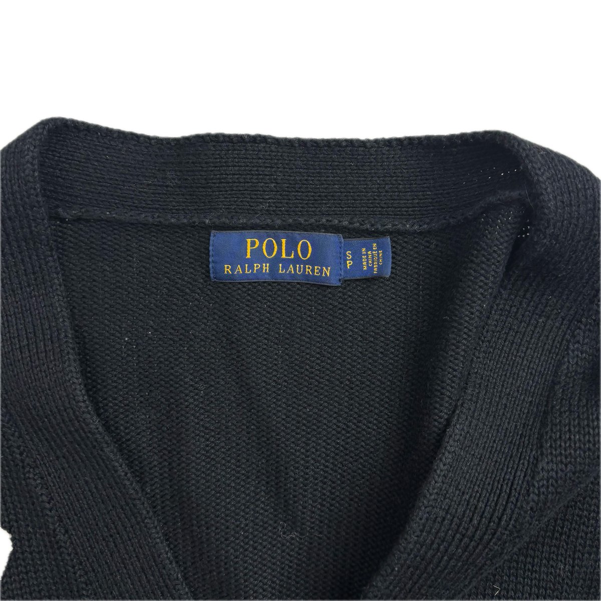 Polo Ralph Lauren Black Toggle Varsity Cardigan - S