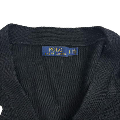 Polo Ralph Lauren Black Toggle Varsity Cardigan - S