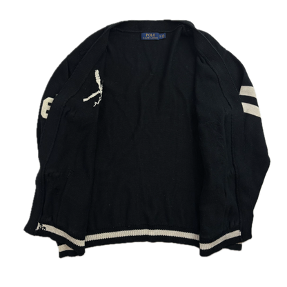 Polo Ralph Lauren Black Toggle Varsity Cardigan - S