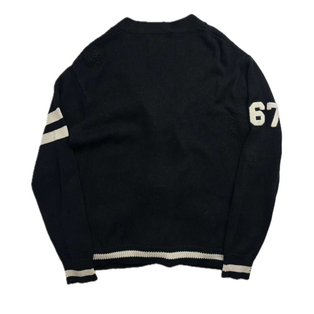 Polo Ralph Lauren Black Toggle Varsity Cardigan - S