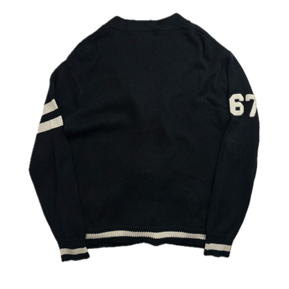 Polo Ralph Lauren Black Toggle Varsity Cardigan - S