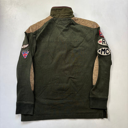 Polo Ralph Lauren Riders Association Motorcycle Polo Shirt Leather Collar - L