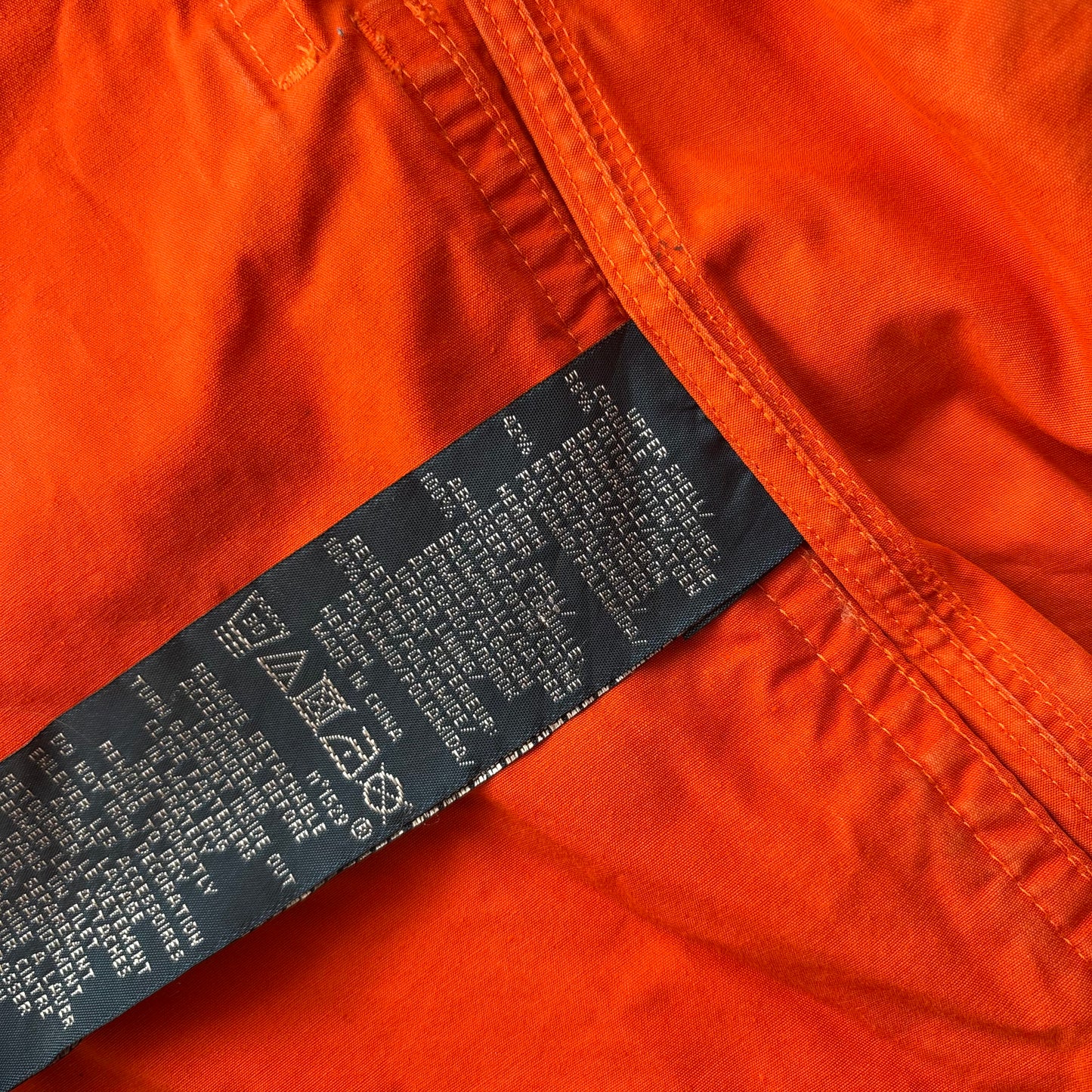 Polo Ralph Lauren Orange Blue Mountain Parka Jacket Hooded - M