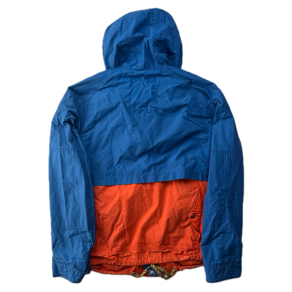 Polo Ralph Lauren Orange Blue Mountain Parka Jacket Hooded - M