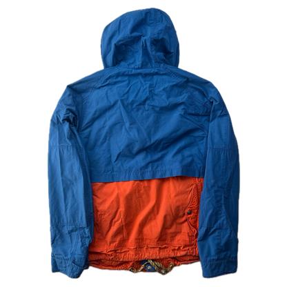 Polo Ralph Lauren Orange Blue Mountain Parka Jacket Hooded - M