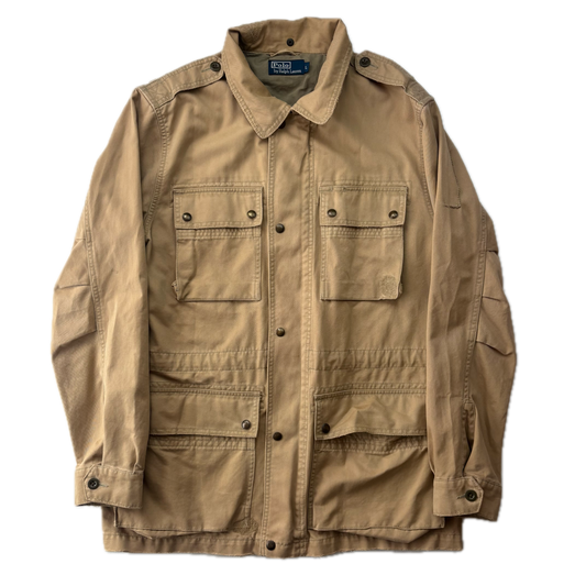 Polo Ralph Lauren Beige Tan Utility Jacket Military - L
