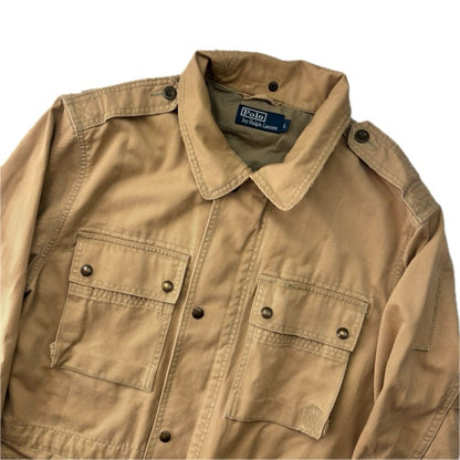 Polo Ralph Lauren Beige Tan Utility Jacket Military - L