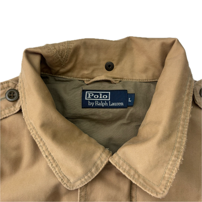 Polo Ralph Lauren Beige Tan Utility Jacket Military - L