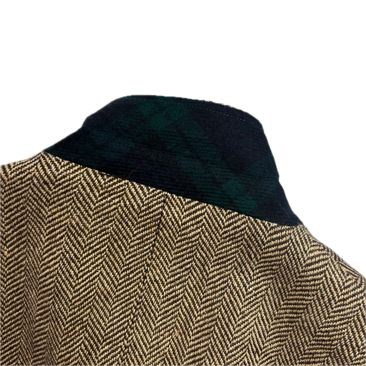 Polo Ralph Lauren Brown Herringbone RL67 Blazer Sports Coat (Linen Silk Wool) - 36S