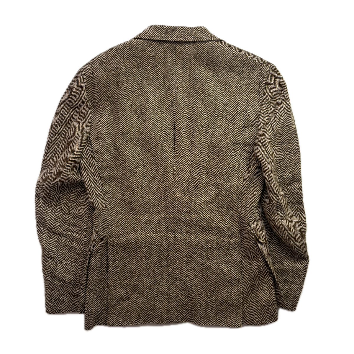 Polo Ralph Lauren Brown Herringbone RL67 Blazer Sports Coat (Linen Silk Wool) - 36S