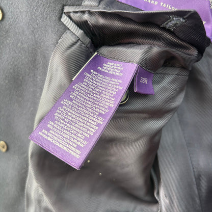 Ralph Lauren Purple Label Navy Kent Paddock Coat Overcoat (Wool) - 38R
