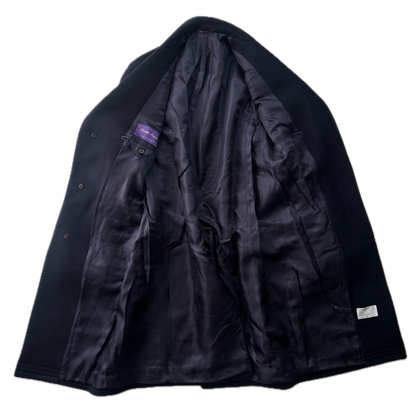 Ralph Lauren Purple Label Navy Kent Paddock Coat Overcoat (Wool) - 38R