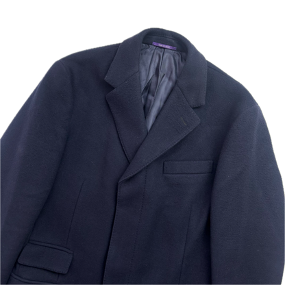 Ralph Lauren Purple Label Navy Kent Paddock Coat Overcoat (Wool) - 38R