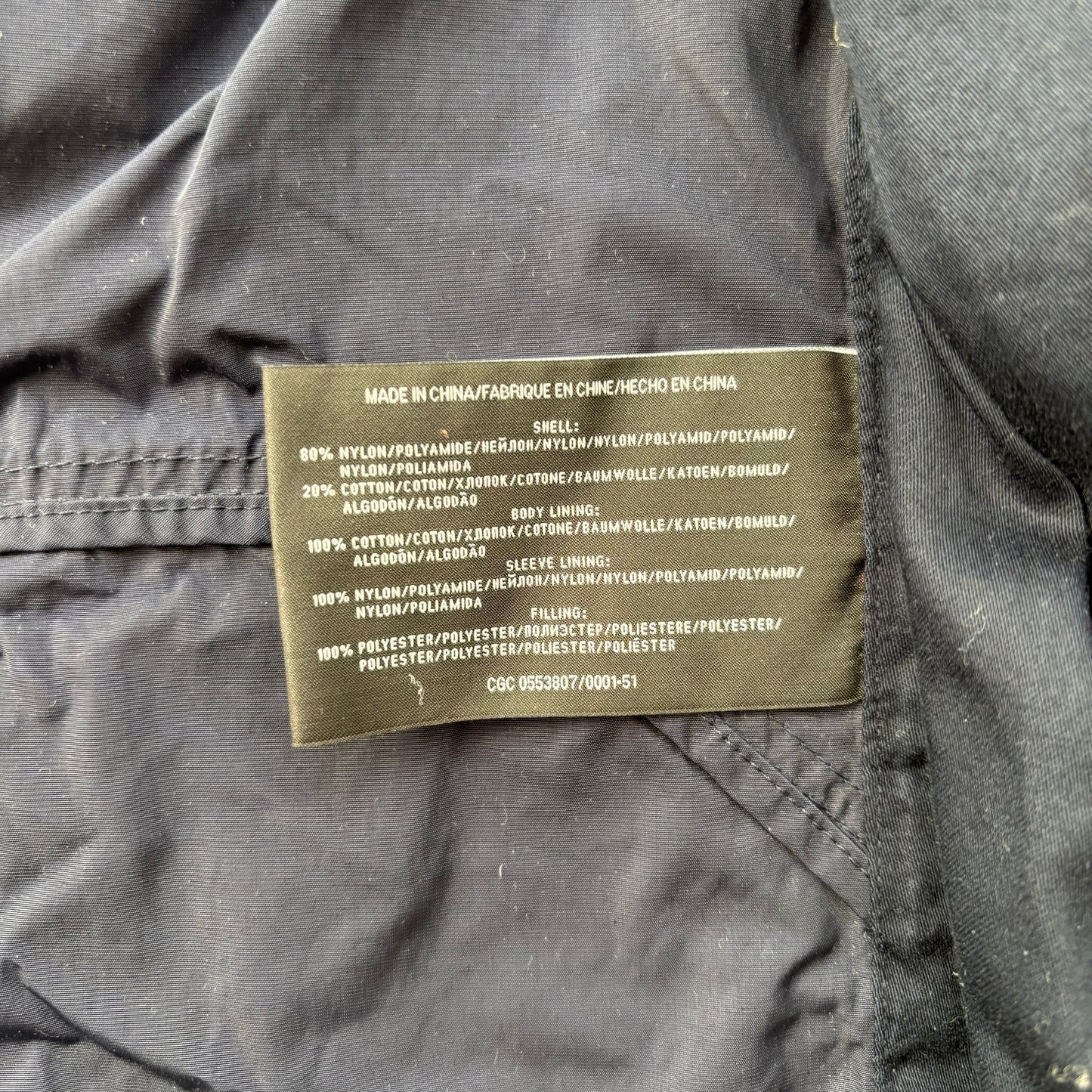 Black Label Moto Jacket Navy Biker - L