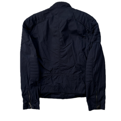 Black Label Moto Jacket Navy Biker - L