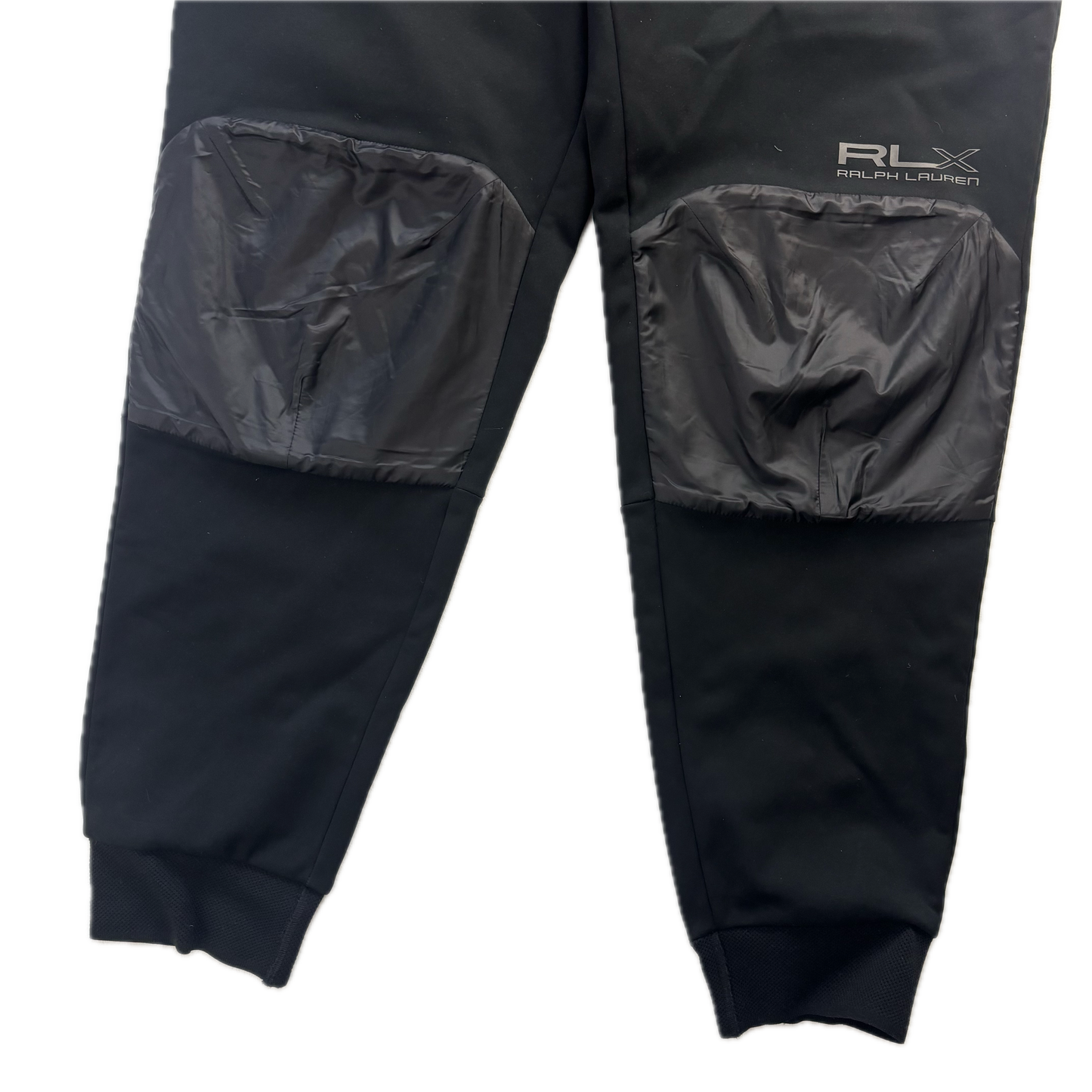 RLX Black Hybrid Trousers Fleece Lined Joggers - L
