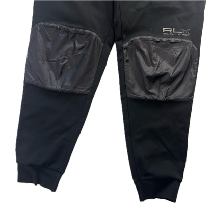RLX Black Hybrid Trousers Fleece Lined Joggers - L