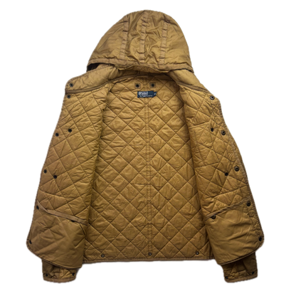 Polo Ralph Lauren 2 in 1 Tan Utility Jacket with Quilted Liner - XL