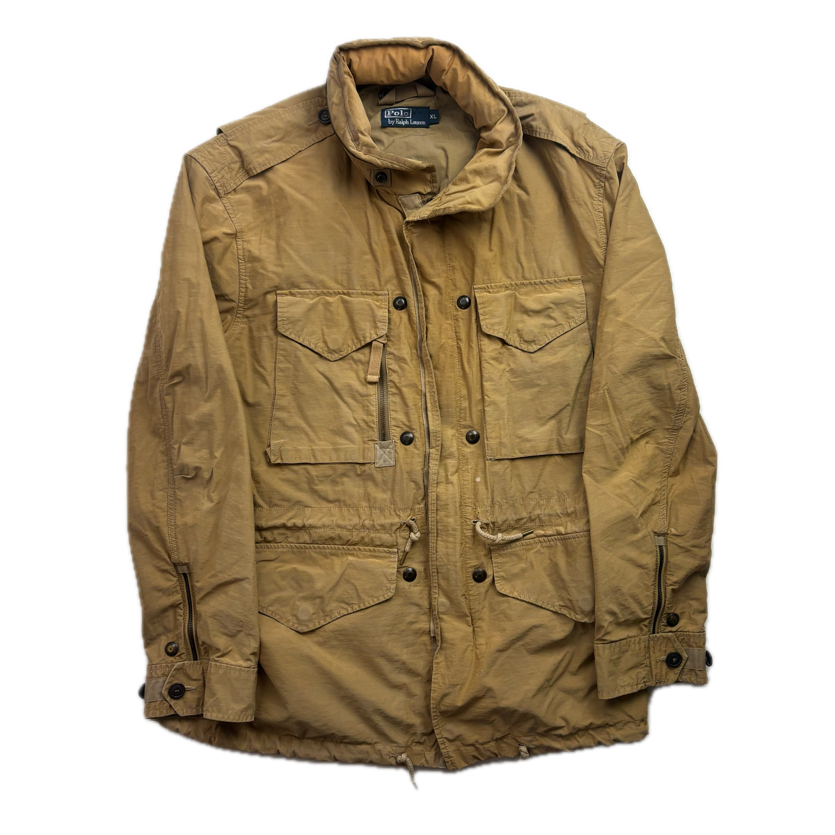 Polo Ralph Lauren 2 in 1 Tan Utility Jacket with Quilted Liner - XL