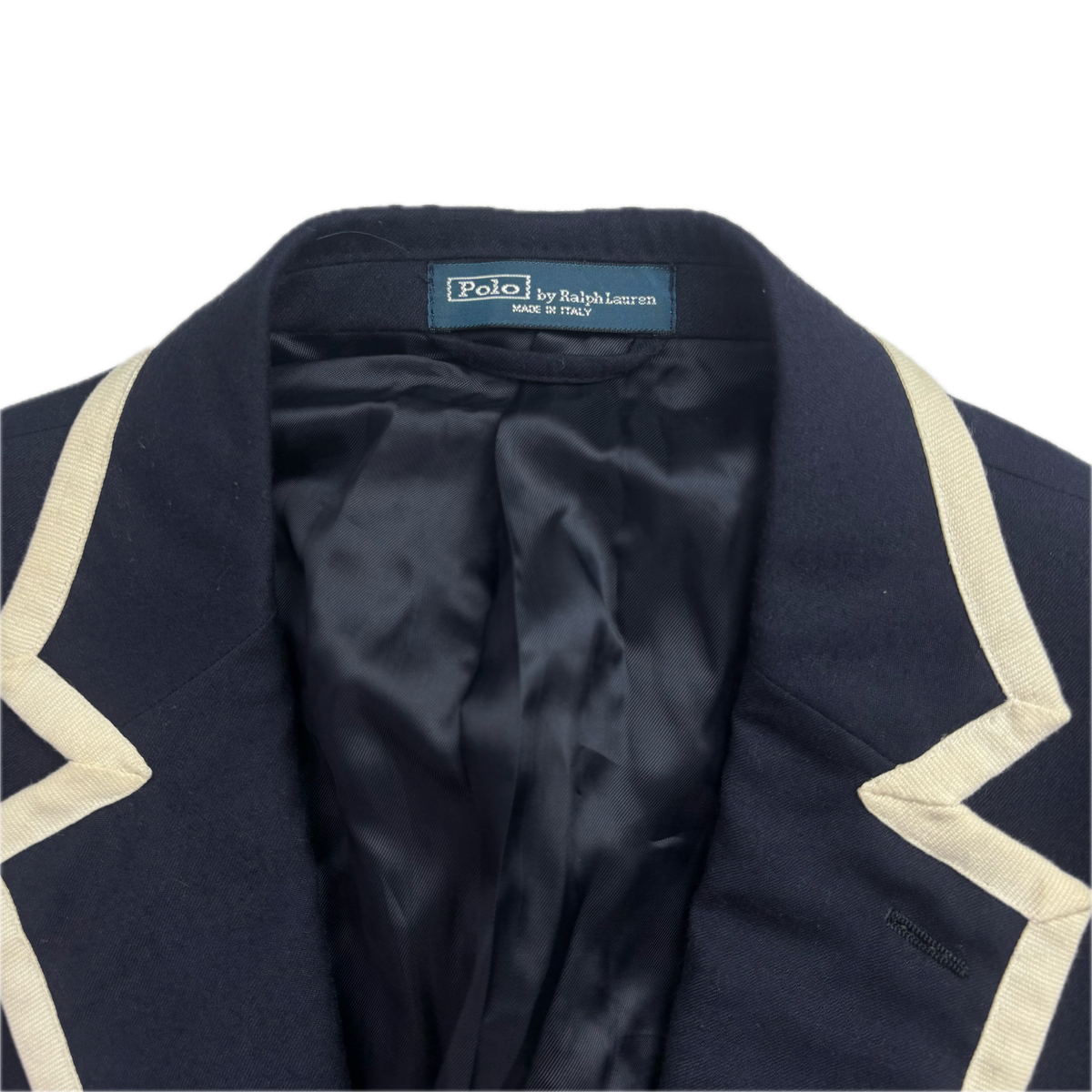 Polo Ralph Lauren Navy Wimbledon Tennis Crest Sports Jacket Rowing Blazer (Wool) - 42R