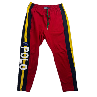 Polo Hi-Tech Red Joggers Track Pants Retro - L