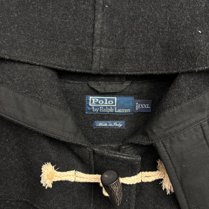 Polo Ralph Lauren Dark Grey Duffle Coat 90’s Italy (Cotton Wool Silk) - XXL