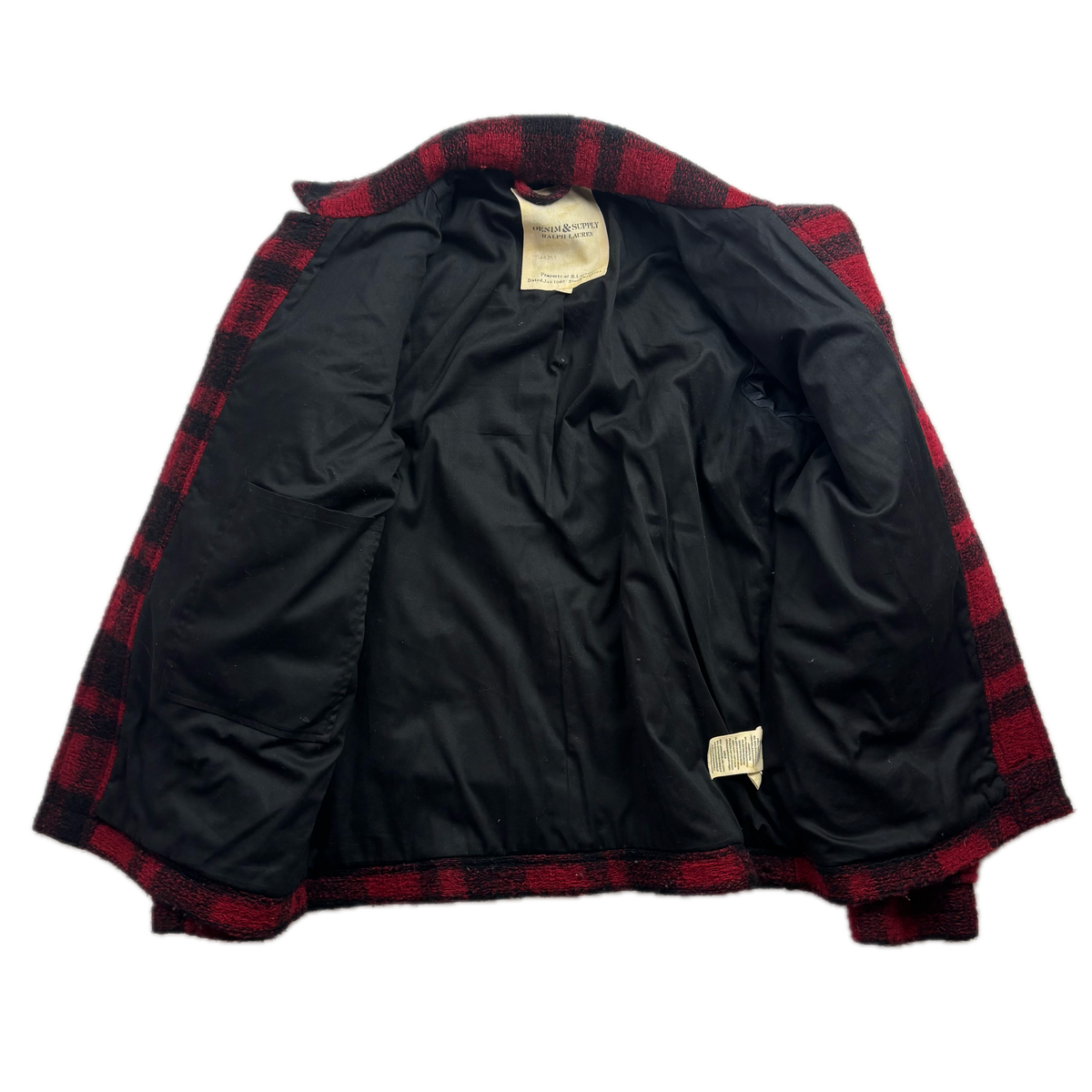 Denim Supply Red Buffalo Plaid Barn Jacket Mackinaw Jacket (Wool Blend)- L (M)
