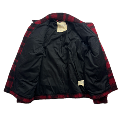 Denim Supply Red Buffalo Plaid Barn Jacket Mackinaw Jacket (Wool Blend)- L (M)