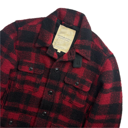 Denim Supply Red Buffalo Plaid Barn Jacket Mackinaw Jacket (Wool Blend)- L (M)