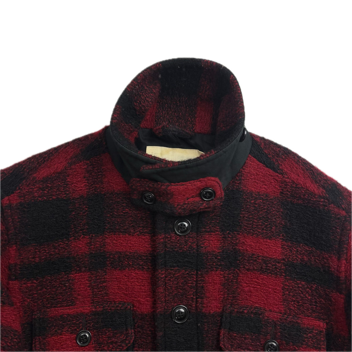 Denim Supply Red Buffalo Plaid Barn Jacket Mackinaw Jacket (Wool Blend)- L (M)