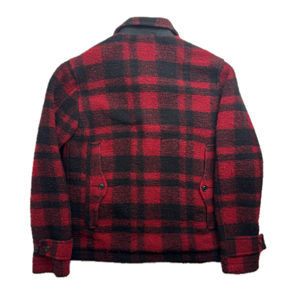 Denim Supply Red Buffalo Plaid Barn Jacket Mackinaw Jacket (Wool Blend)- L (M)