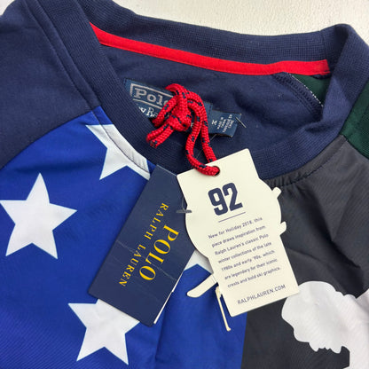 Polo Ralph Lauren Retro Suicide Ski Cookie Patch Hybrid Sweatshirt - M