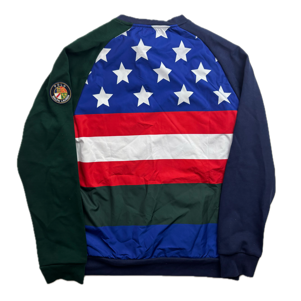 Polo Ralph Lauren Retro Suicide Ski Cookie Patch Hybrid Sweatshirt - M