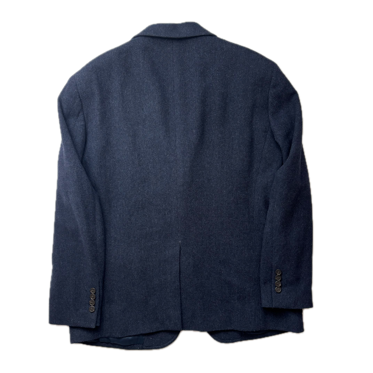 Polo Ralph Lauren Navy Blue Herringbone Blazer Modern Fit Sports Coat (Wool Blend) - 44R