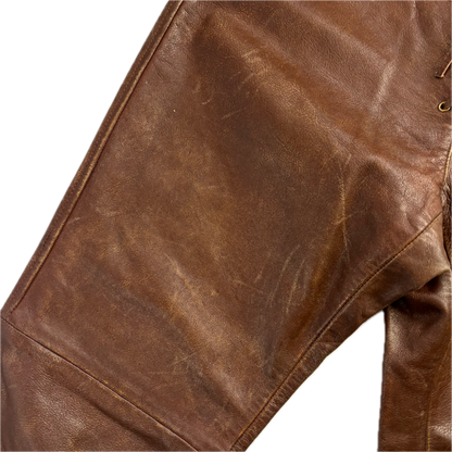 Ralph Lauren Cowhide Leather Western Trouser - 8