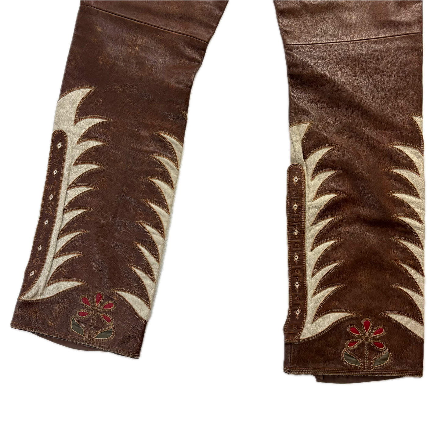 Ralph Lauren Cowhide Leather Western Trouser - 8