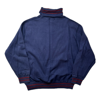Polo Ralph Lauren 90s Navy Scribble Crest Rollneck Sweatshirt - L