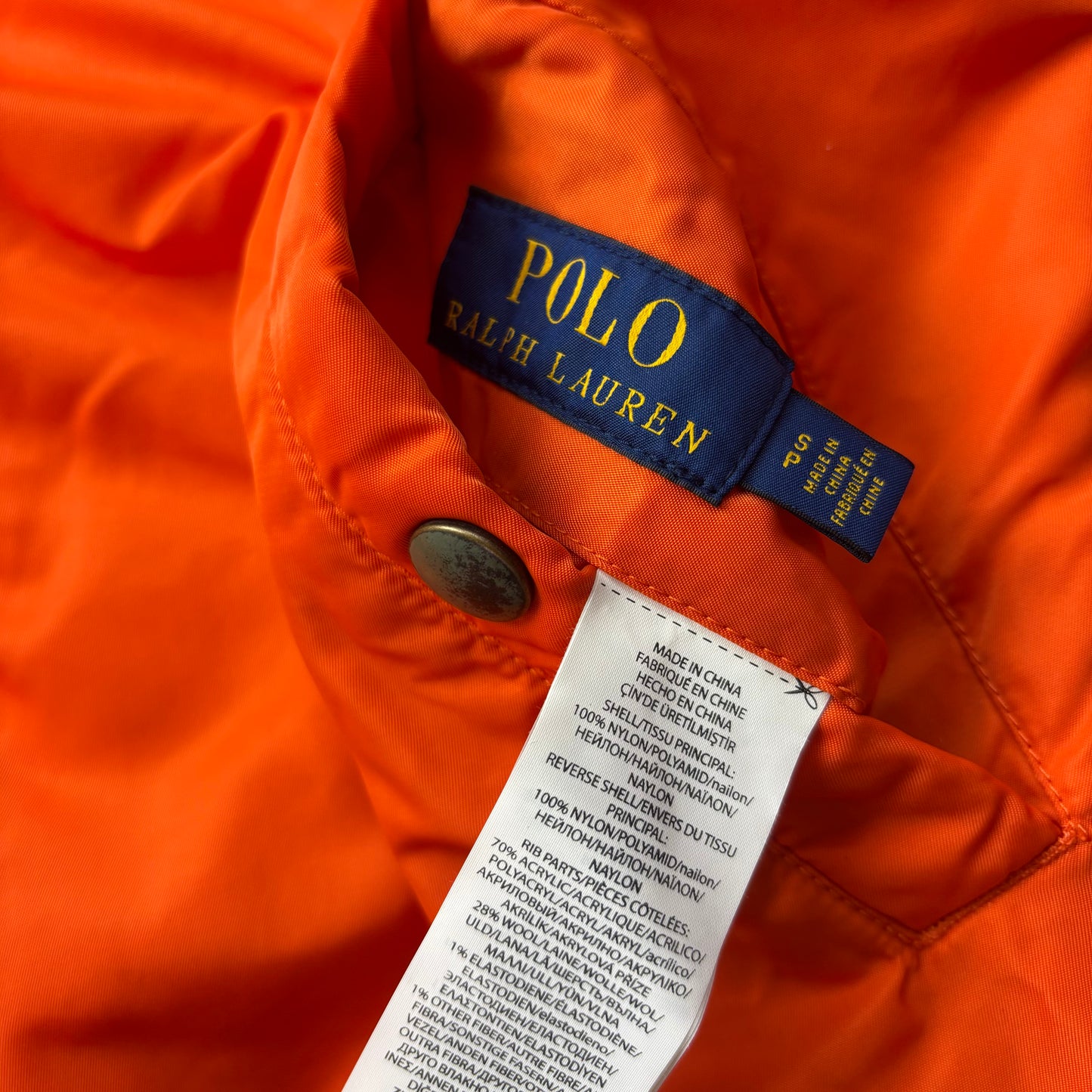 Polo Ralph Lauren Military Reversible MA-1 Bomber Flight Jacket - S