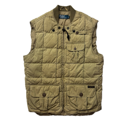 Polo Ralph Lauren Beige Quilted Puffer Vest Gilet - S
