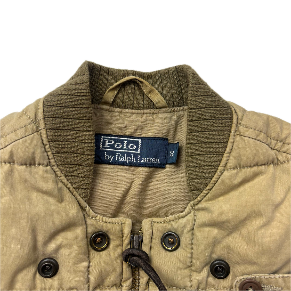 Polo Ralph Lauren Beige Quilted Puffer Vest Gilet - S