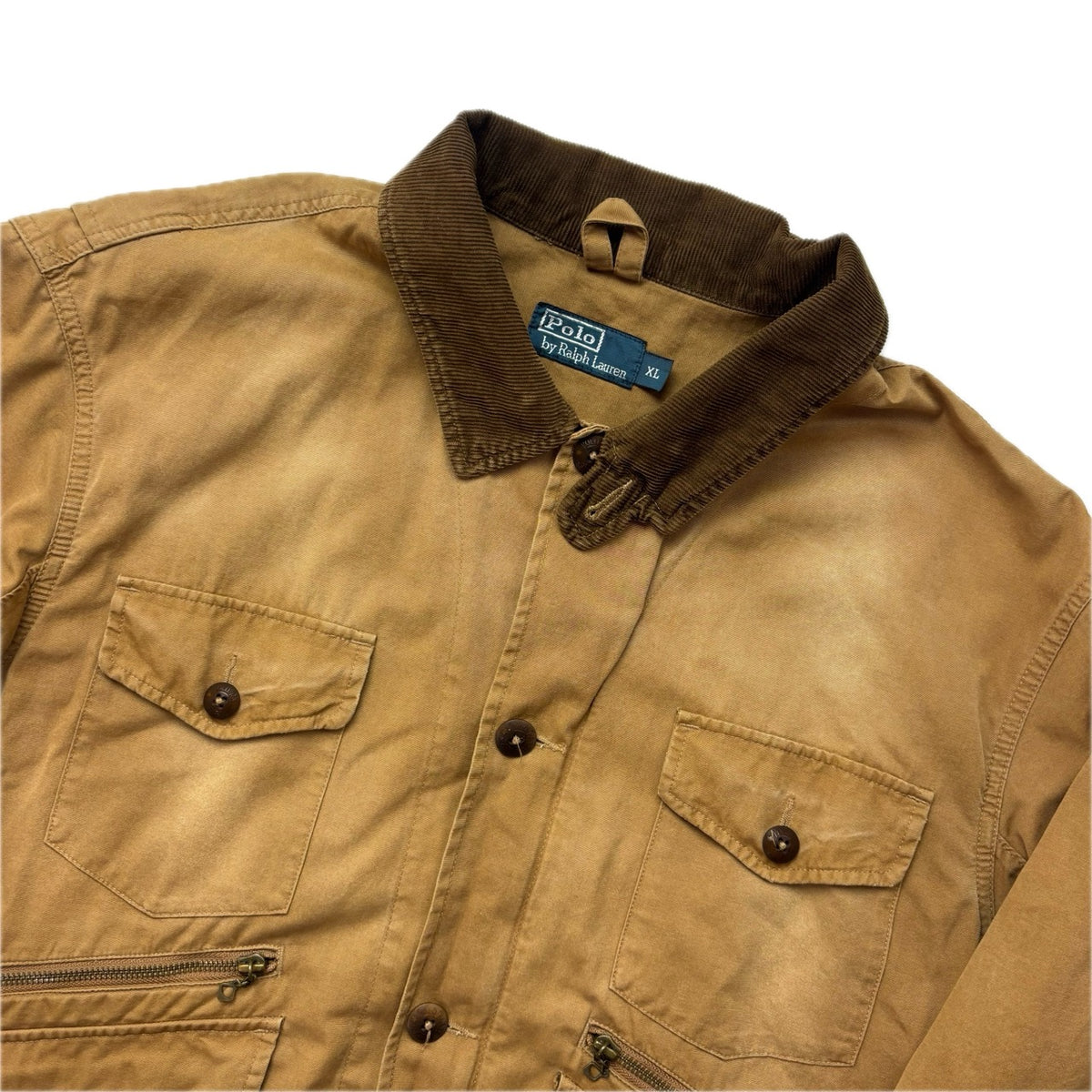 Polo Ralph Lauren Tan Multi-Pocket Utility Cargo Jacket - XL