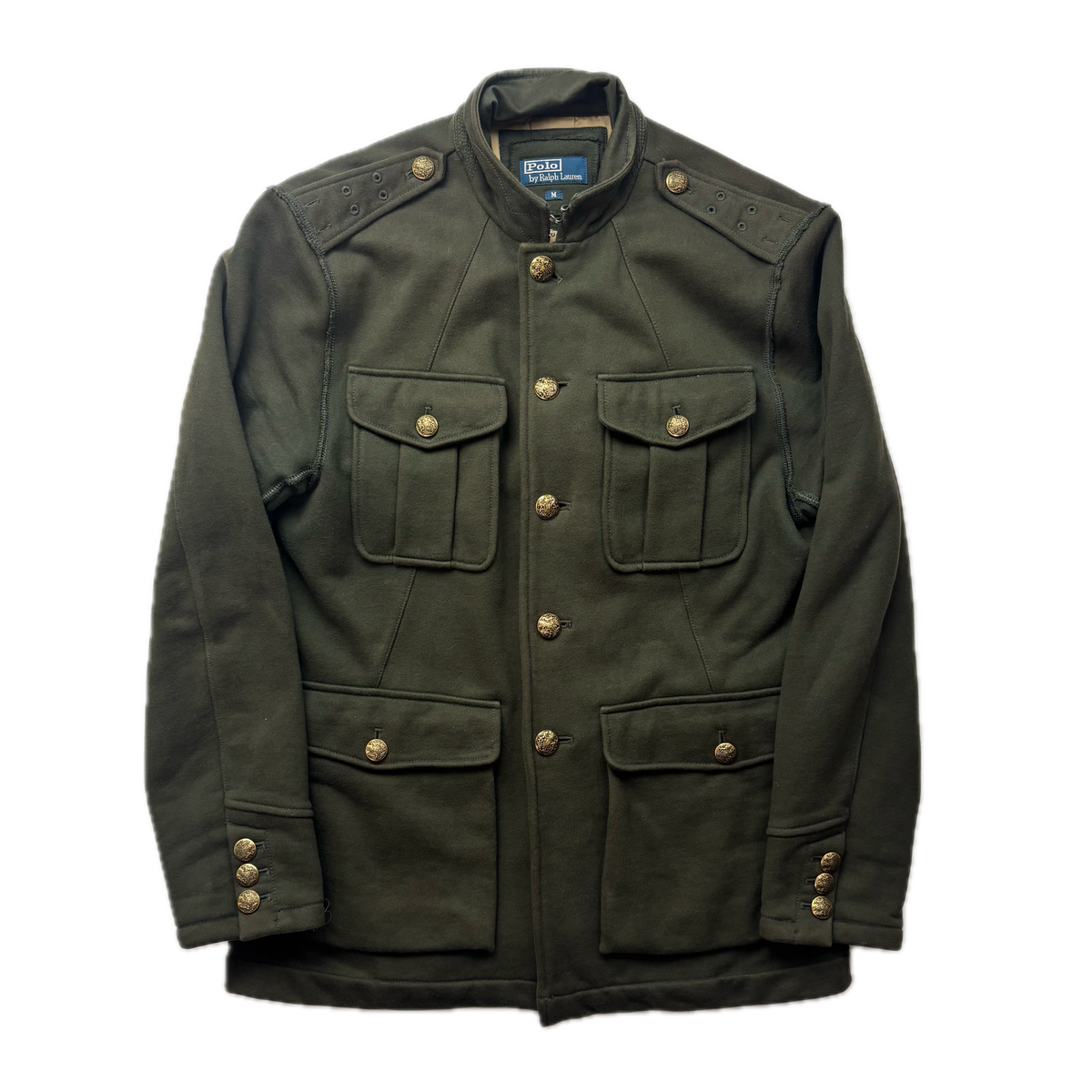 Polo Ralph Lauren Green Military Battle Dress Officer Jacket (Cotton) -  M