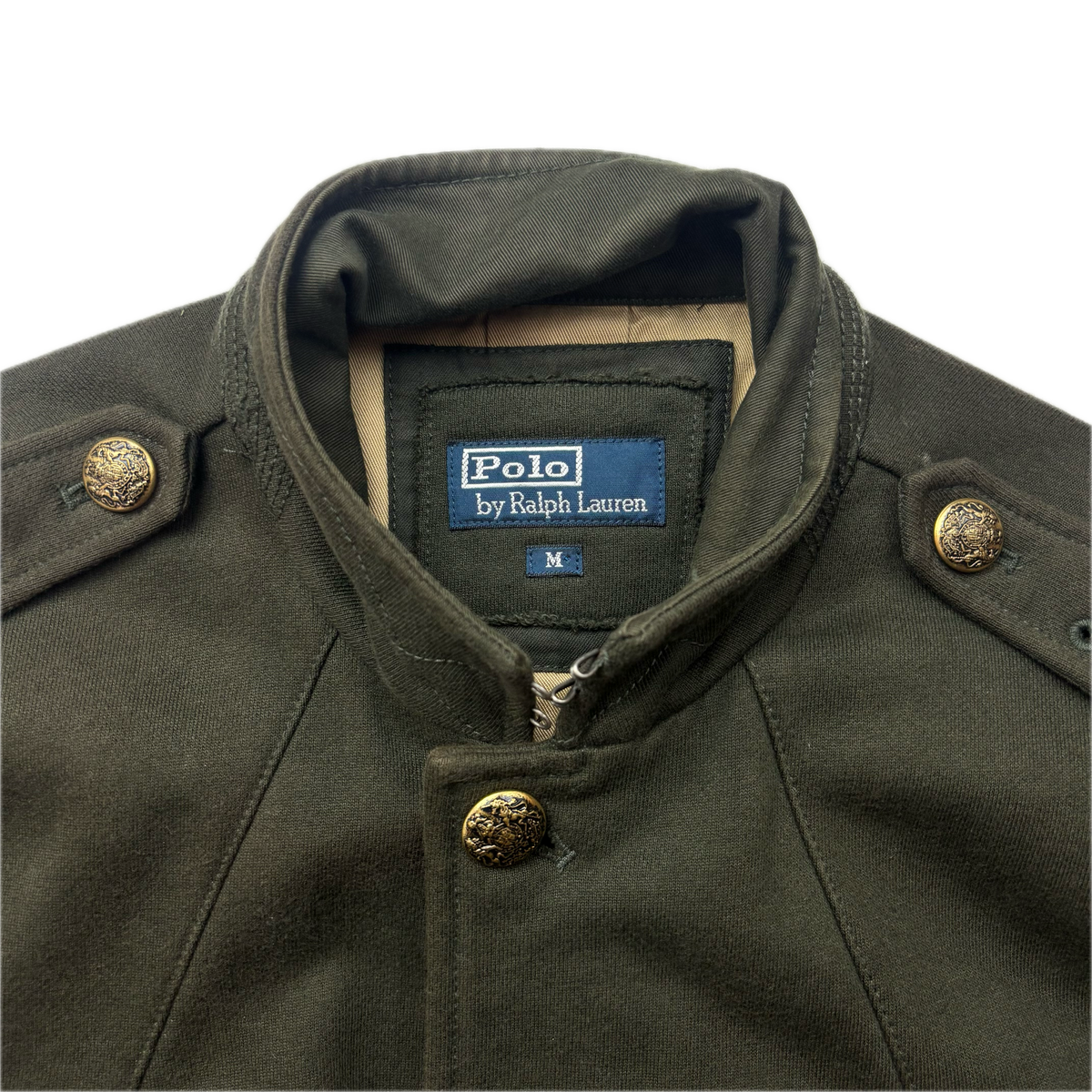 Polo Ralph Lauren Green Military Battle Dress Officer Jacket (Cotton) -  M