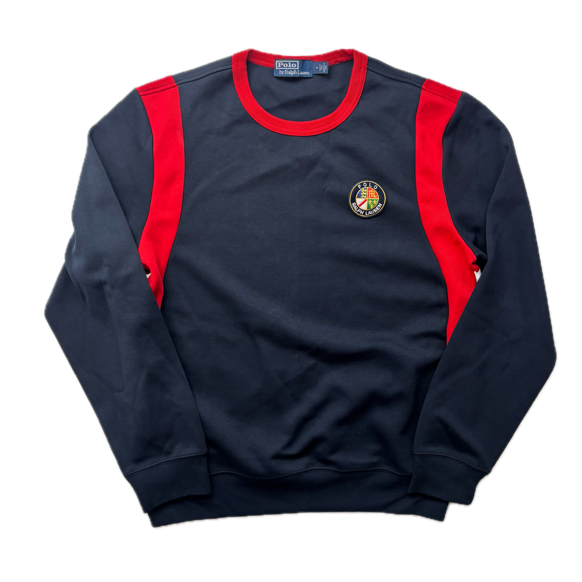 Polo Ralph Lauren Retro Navy Suicide Ski Cookie Patch Sweatshirt - M