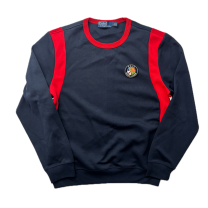Polo Ralph Lauren Retro Navy Suicide Ski Cookie Patch Sweatshirt - M