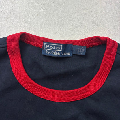 Polo Ralph Lauren Retro Navy Suicide Ski Cookie Patch Sweatshirt - M