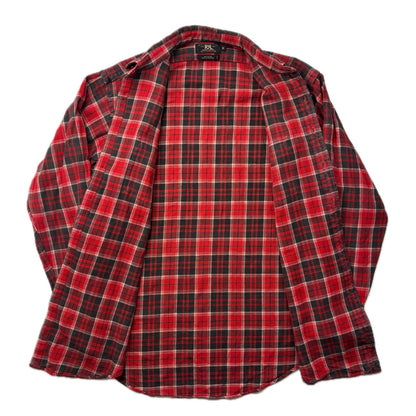 RRL Red Black Plaid Work Shirt (Cotton) - XL