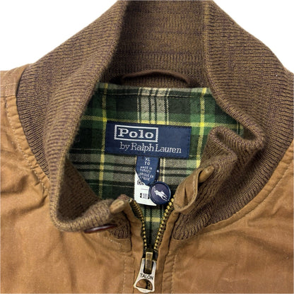 Polo Ralph Lauren Brown Oil Cloth Waxed Bomber Jacket - XL